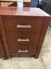 Wooden nightstand with 3 drawers!  27H x 19L x 24W