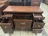beautiful dark wood entertainment center with 8 drawers 